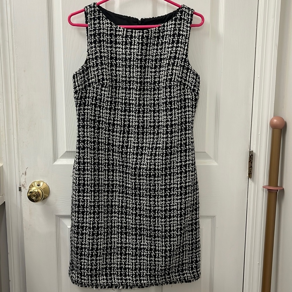 Black and White Tweed Dress